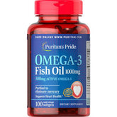 น้ำมันปลา OMEGA3 1000mg OMEGA3 น้ำมันปลา 100 แคปซูล PURITAN'S PRIDE